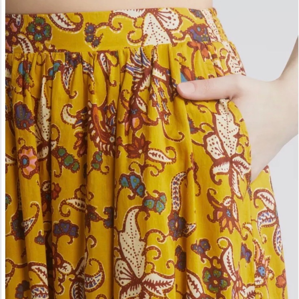 NWT Cleobella Charlene Mixed Print Organic Cotton Voile Maxi Skirt size medium. - Picture 4 of 12